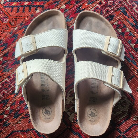 *** SALE*** !! Birkenstocks canvas off white size 38 - Picture 1 of 3